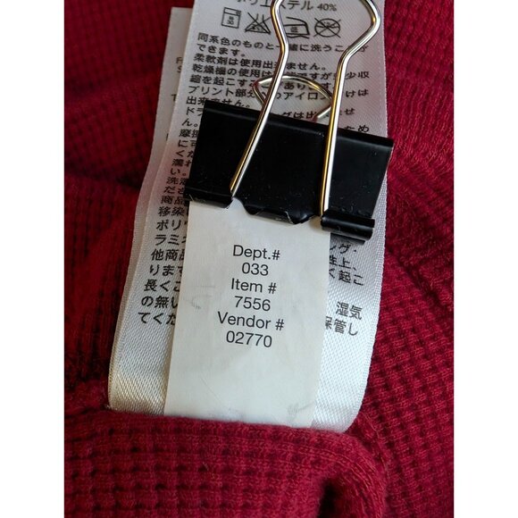 Eddie Bauer Black Lab Red Long Sleeve Crew Neck Waffle Thermal Mens TXL Shirt - Picture 8 of 10